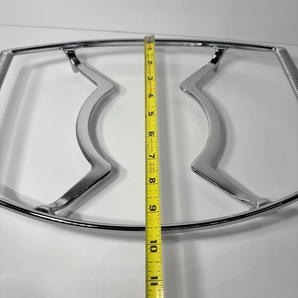 Corning Ware P-10-M-1 Vintage Chrome Casserole‎ Trivet Cradle 10 Inch Silver MCM